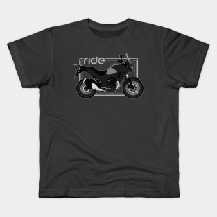 Ride kawasaki versys x-300 19 bw Kids T-Shirt